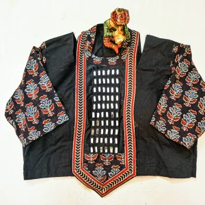 Ajrakh Mirror work Embroidery