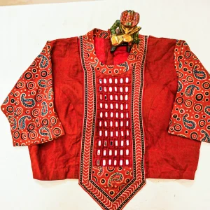 Ajrakh Mirror work Embroidery