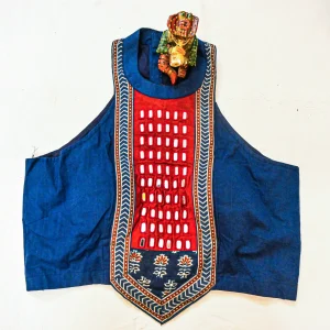 Ajrakh Mirror work Embroidery