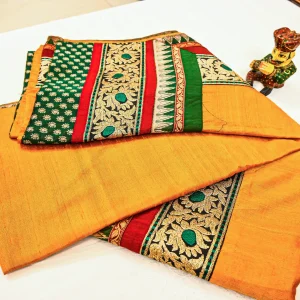 Pure Raw Tussar Silk with Silk Mark Saree