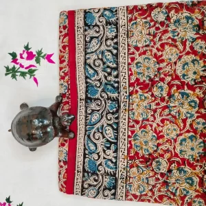Pure cotton kalamkari Hand Block print saree