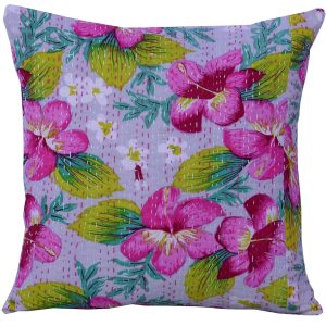kantha Stitch Cushion Cover single