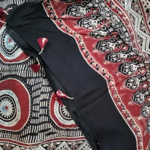 Modal silk Ajarak hand block print Stole Type 6