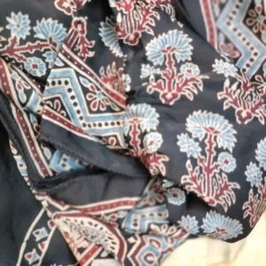 Modal silk Ajarak hand block print Stole Type 11
