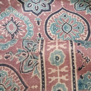 Pure tussar Ajarak hand block print Kurta and Dupatta 2.5 mt each) type 10