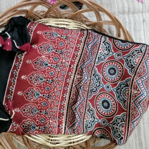 Modal silk Ajarak hand block print Stole Type 20