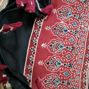 Modal silk Ajarak hand block print Stole Type 21