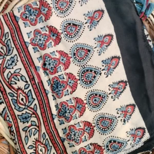 Modal Silk Ajarak Hand block print sotle type 8
