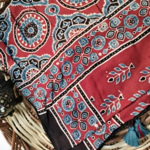 Modal Silk Ajarak Hand block print sotle type 9