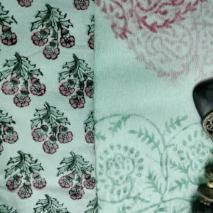 Pure Mul cotton suit with chiffon Dupatta type 2