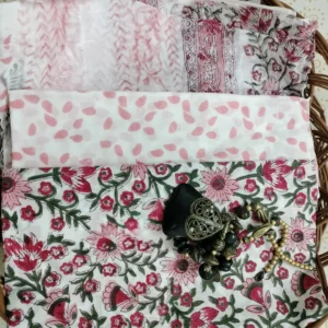 Pure Mul cotton suit with chiffon Dupatta type 7
