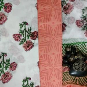 Pure Mul cotton suit with chiffon Dupatta type 9