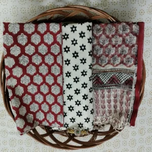 Pure Mul cotton suit with kota doria dupatta type 3