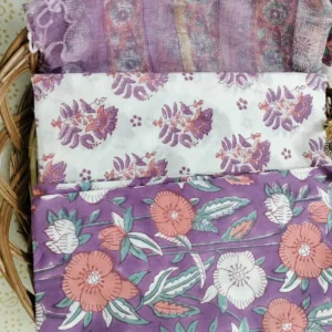 Pure Mul cotton suit with kota doria dupatta type 6