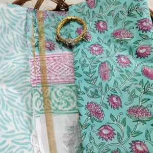 Pure Mul cotton suit with kota doria dupatta type 13