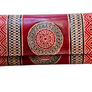 Stylish shantiniketan Genuine leather Batik Pocket Hand Purse