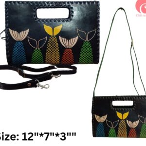 Stylish Shanti Niketan Genuine leather Batik BAG