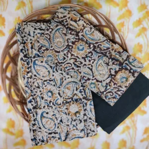 Pure Cotton kalamkari hand block print suit (Unstiched) type 1
